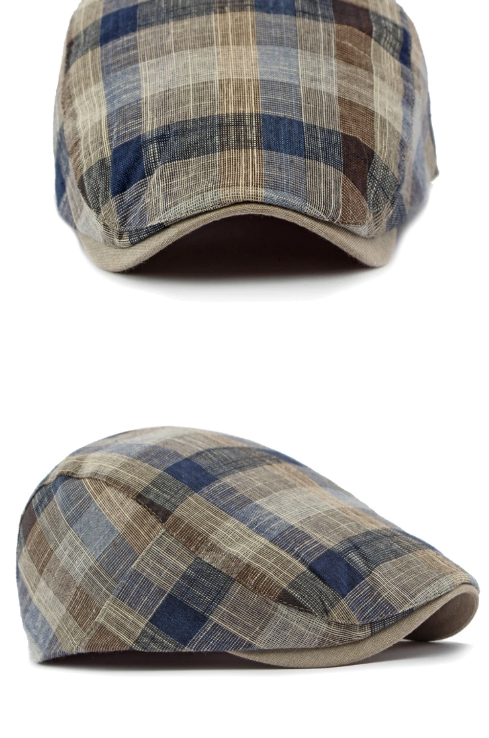 HT4629 Herren- und Damen-Baskenmützen, Vintage Künstler- und Malermütze, Karierte Baskenmütze, Verstellbare Ivy-Flatcap für Männer und Frauen, Frühling/Sommer 2026 Baskenmütze – Detail 7