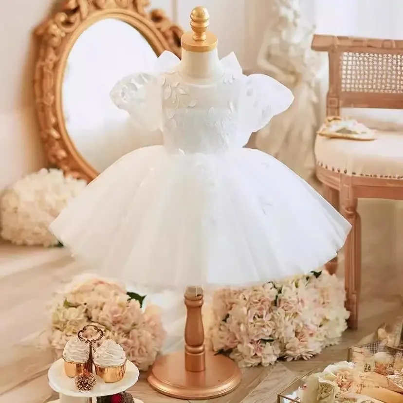 

New Children's Princess Evening Gown Host Performance Birthday Party Flower Girl Dresses A4007 Vestidos Bridesmaid Dresses