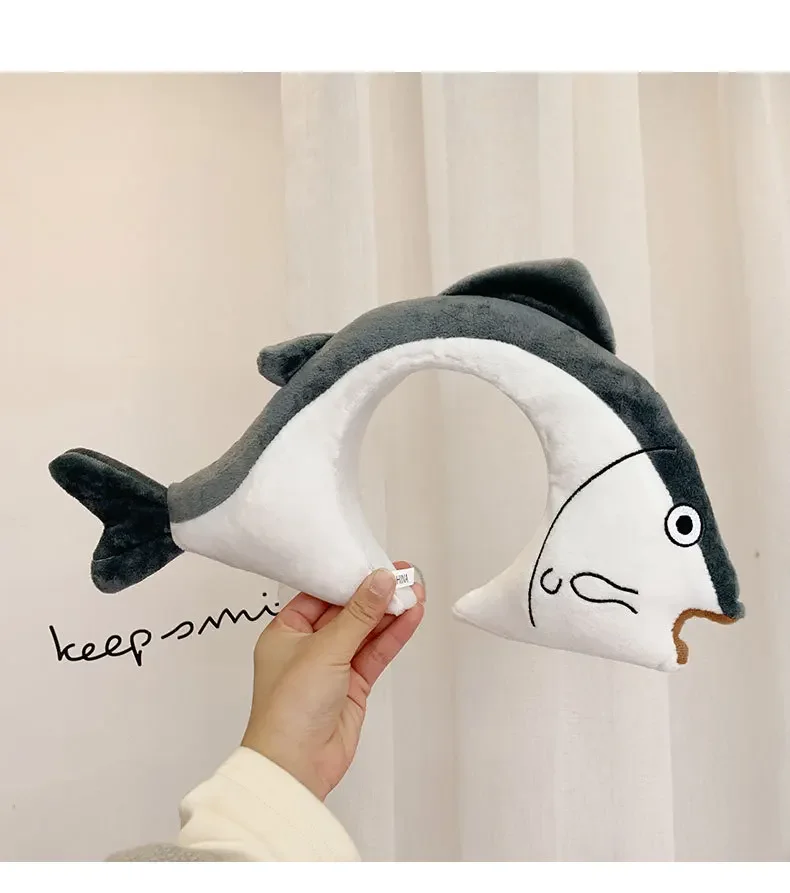 Popularna, urocza opaska do włosów w kształcie rybki, akcesorium do mycia twarzy dla dziewczynek.