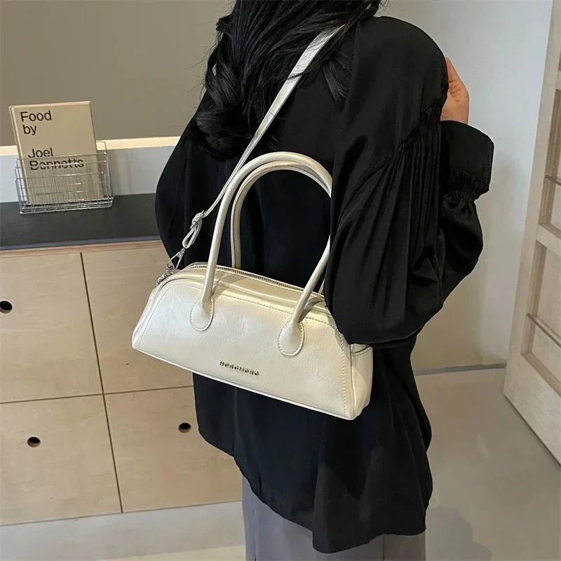 Women\'s Bags Solid Sewing Fashion PU Shoulder Bags Zipper Versatile Crossbody Bag 2024 Hot Sale Bags for Women Bolsas Femininas