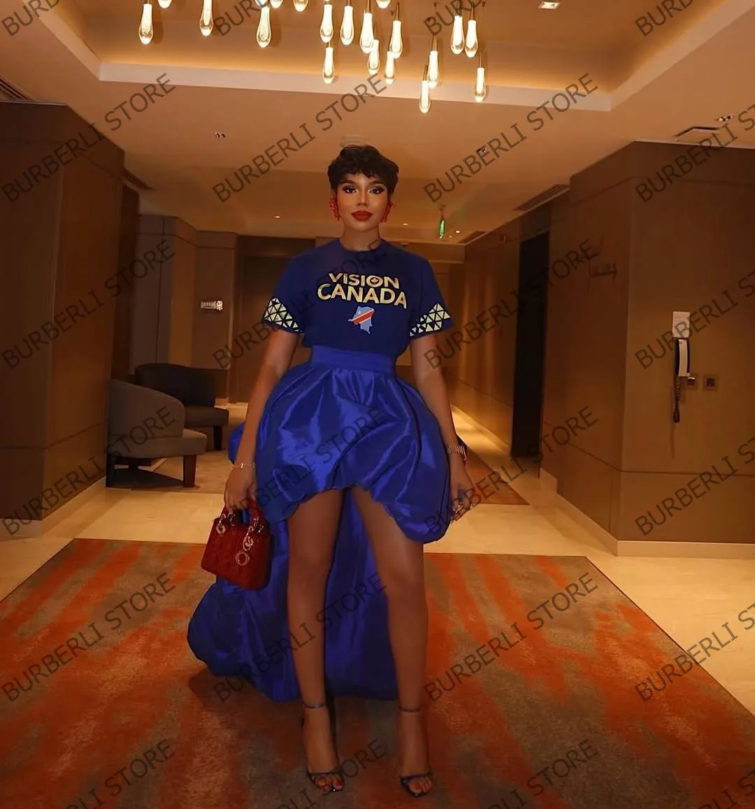 Unieke Satijnen Lange Vrouwen Zomer Rokken Hoog Laag Gezwollen Taffeta Een Lijn Prom Party Rokken Mode Vrouwelijke Celebrity Rokken