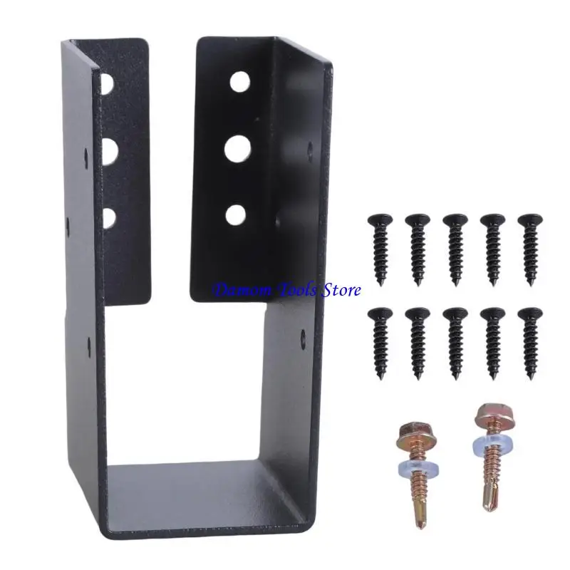 57BE Sturdy Metal Adjustable Deck Post Base Brackets for Enhances Stability in Patios Balconies and Terraces Installations