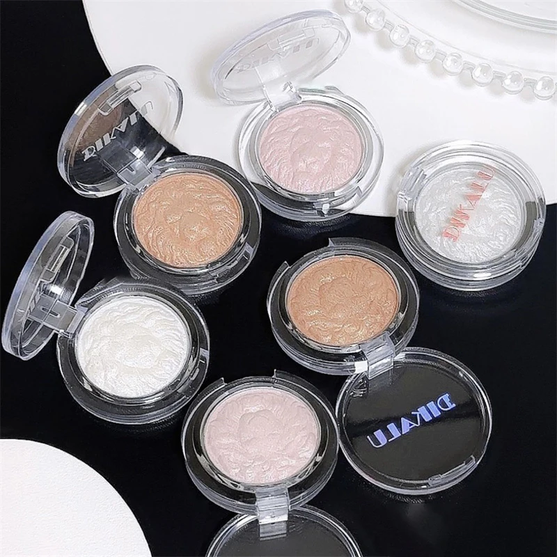 باليت هايلايتر دي كالو مونلايت وايت، لامع عالي اللمعان، يضيء ويكونتور، طبيعي وطويل الأمد، مستحضرات تجميل للوجه