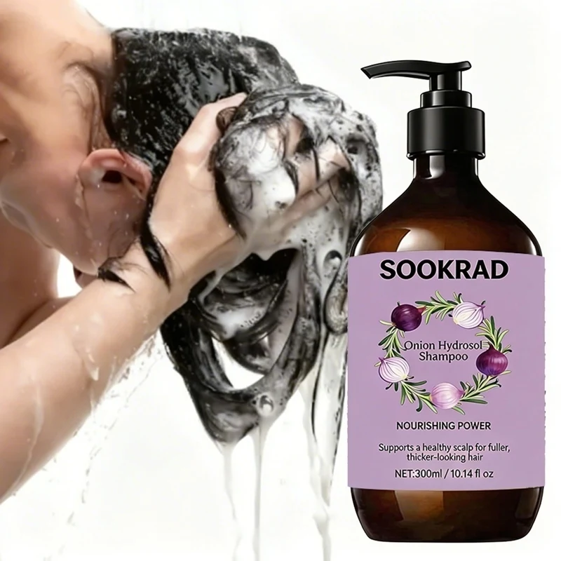 Onion Hydrosol Shampoo, Natural Botanical Extract, Scalp Care, Fuller Looking Hair, 300ml