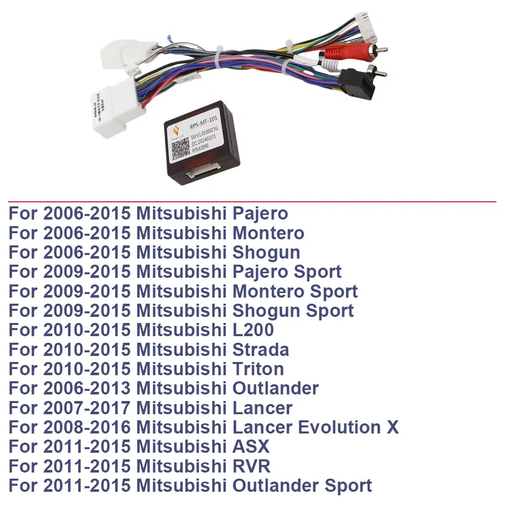 For Mitsubishi Outlander Pajero RP5-MT-101 CANBUS Decoder 16Pin Audio Wiring Adapter Cable