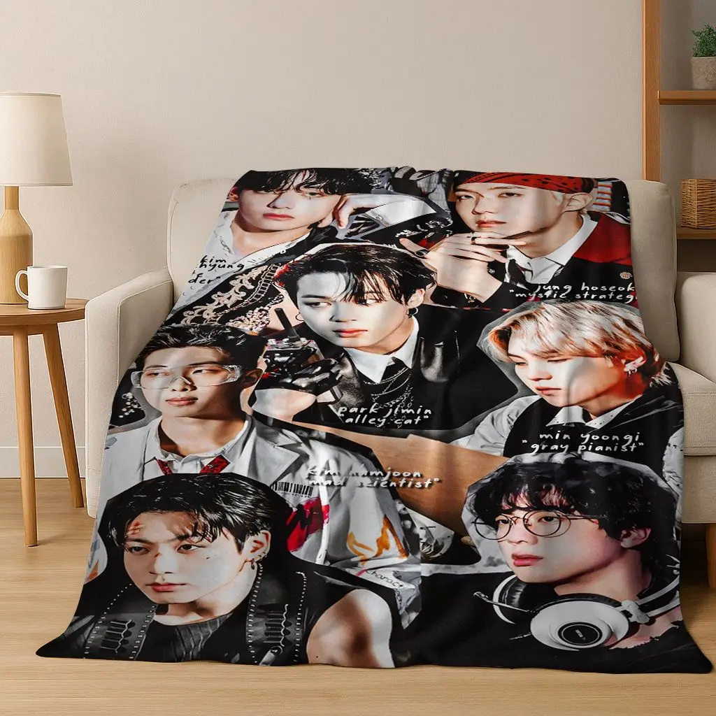 Ultima B-BTS Kim JIN SUGA V Star Coperta di flanella Coperta morbida e calda per camera da letto Soggiorno Letto Viaggi Campeggio Picnic Regalo