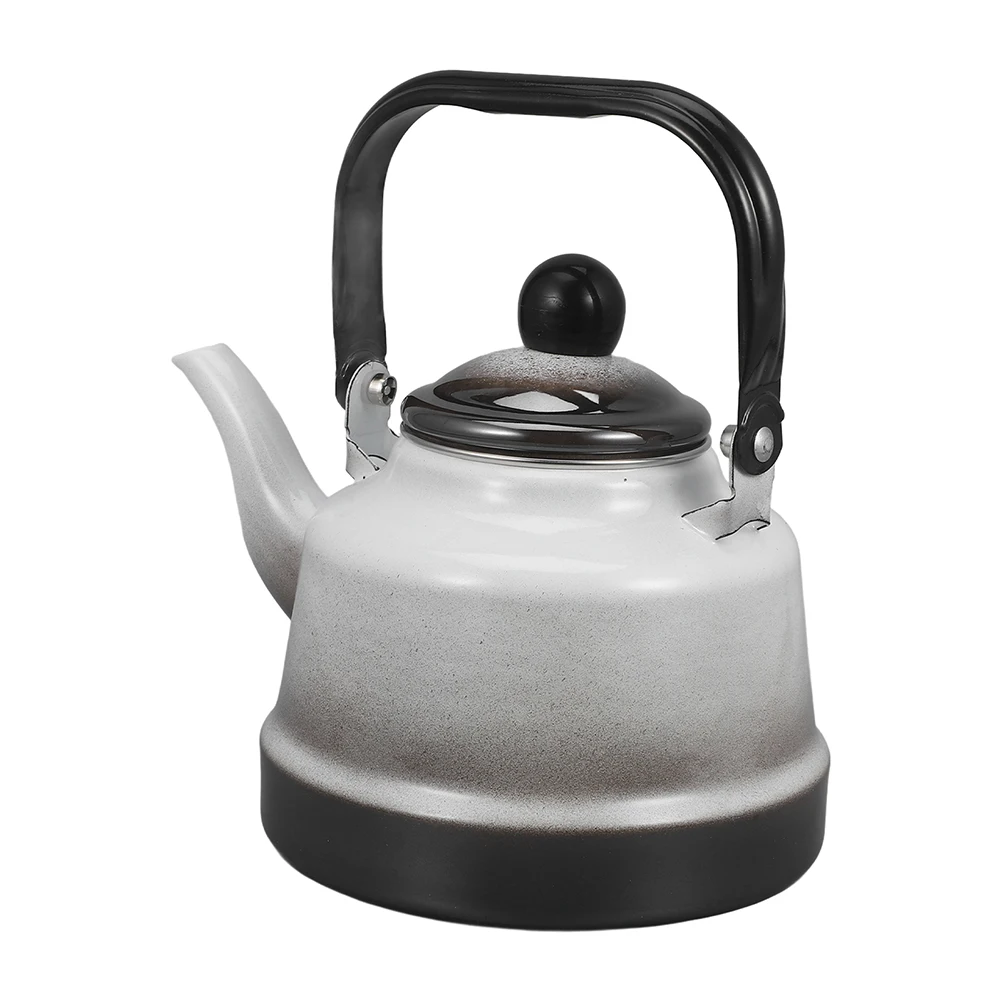 

Vintage Tea Kettle 2.5L Enamel Heavy Duty Water Pot Flat Bottom Suitable for Electric Gas Stove Tea Kettle Stovetop