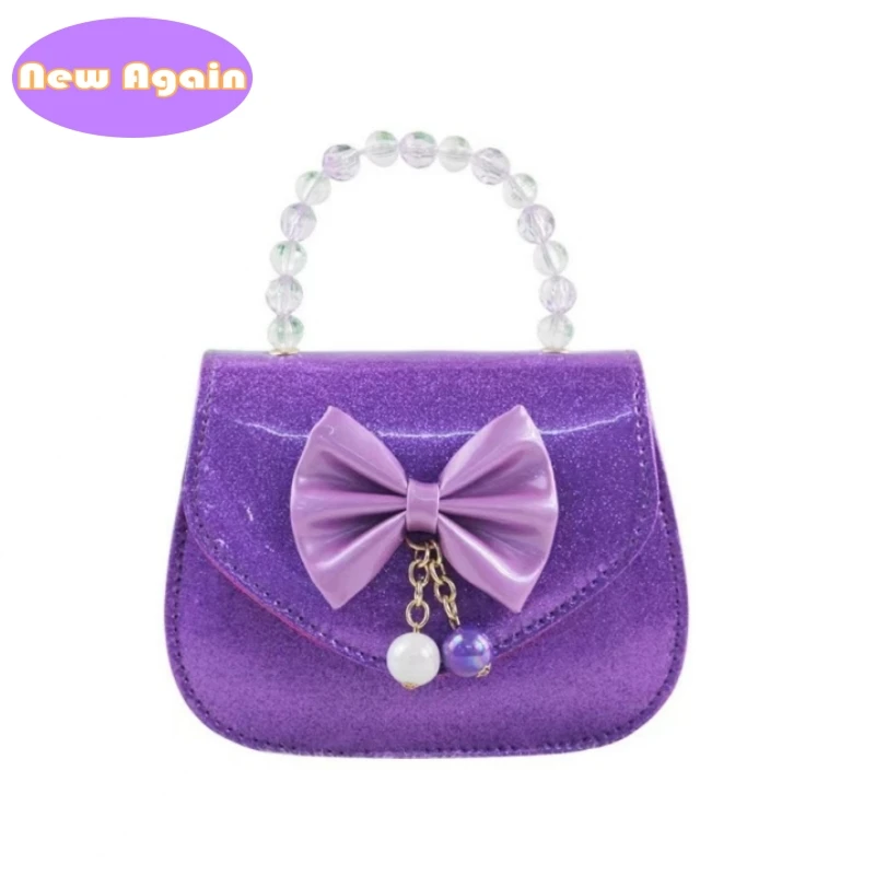 

New Children's Princess handbags Toddlers mini totes candy colors Cute bowknot crossbody bags for baby girls money wallet NAB291