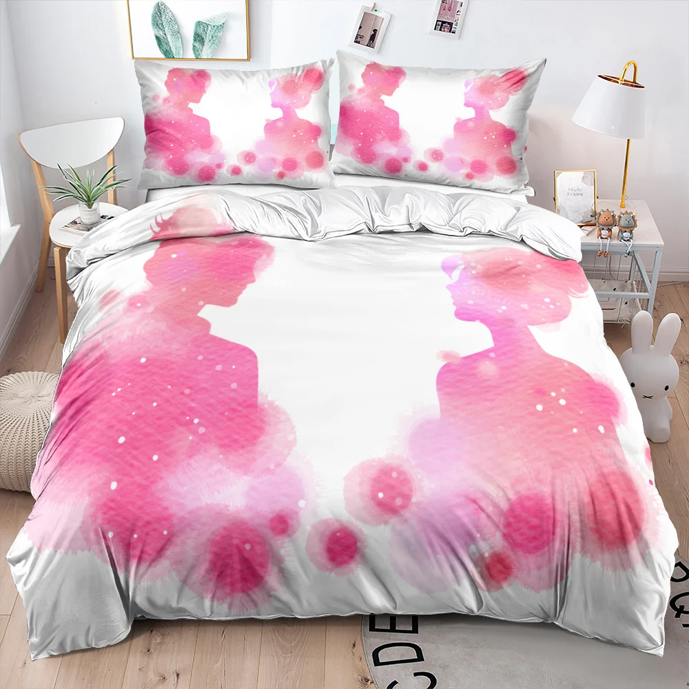 3D Digital Design Valentine Day Bedding set Star Couple Duvet cover sets Dark Quilt covers Pillocases King Queen Full Twin Size