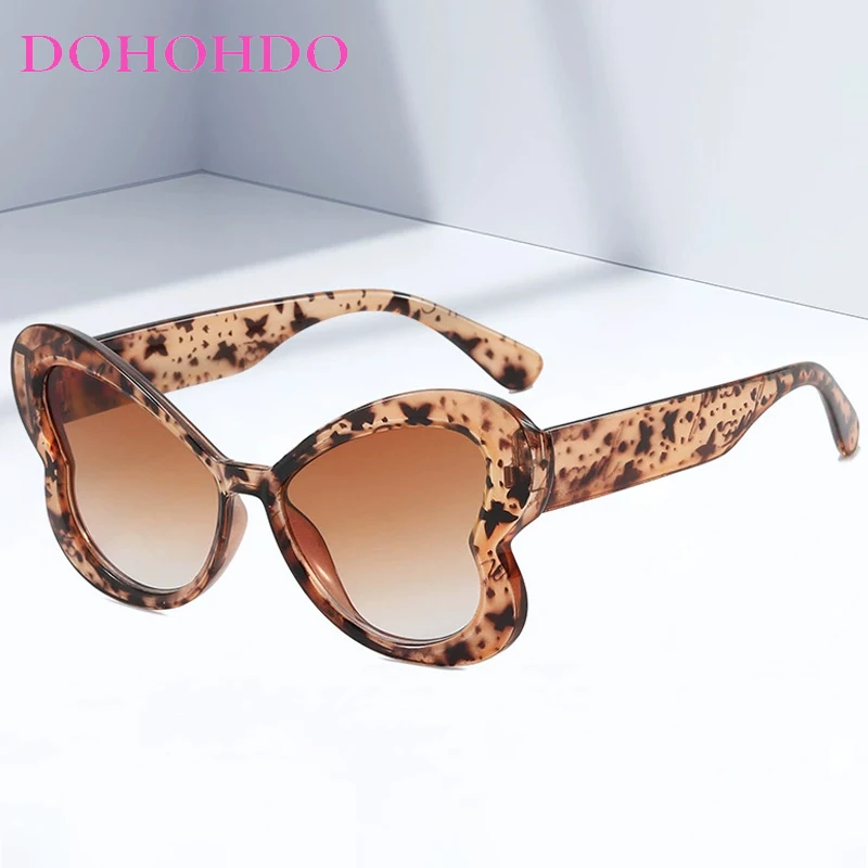 

Heart Butterfly Sunglasses Women Men Brand Personality Design Summer Traveling Street Photography Sun Glasses UV400 Gafas De Sol