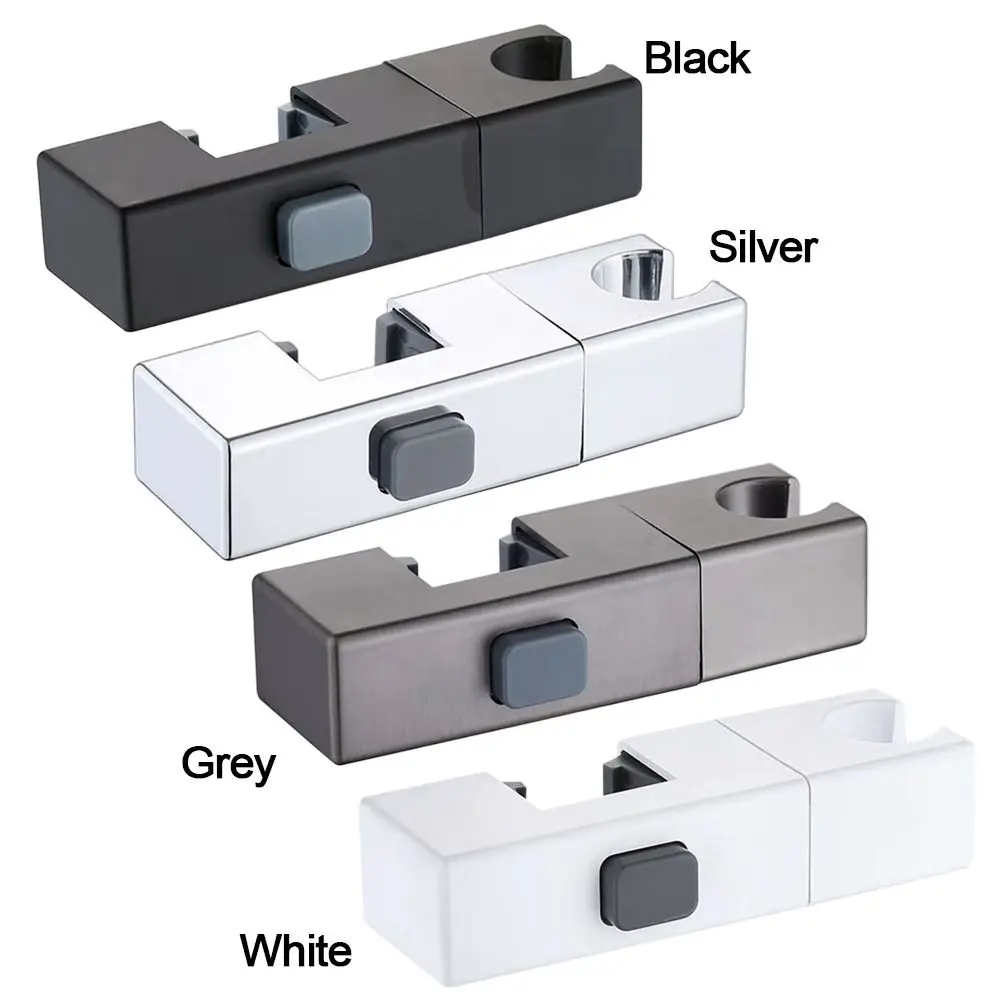 1PC Rectangular Bathroom Shower Head Holder Adjustable Rotatable Shower Slide Bar Replacement Rack Riser Rail Bracket