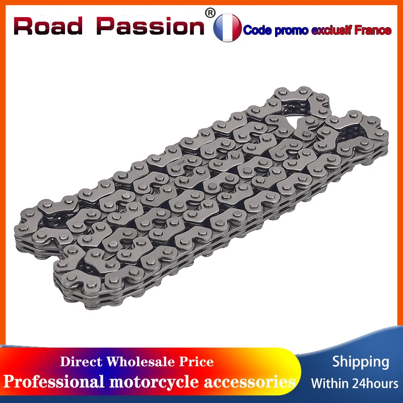 Road Passion – chaîne de distribution de came de vilebrequin de moto, 3 + 4 94 maillons pour XN125 XN150 TEO'S Doodo XQ125 XQ150 Maxter Thunder YP125