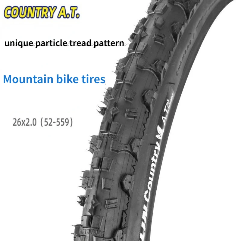 1pc Original 26x2.0 Anti slip and wear-resistant mountain bike outer tire 52-559 with strong grip unique particle tread pattern