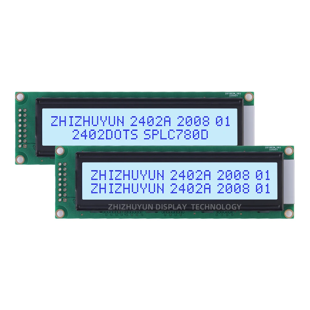 หน้าจอแสดงผลเมทริกซ์แบบ2402A 2402โมดูลจอ LCD ฟิล์มสีเทาสีดำรองรับแหล่งจ่ายไฟ3.3V 5V