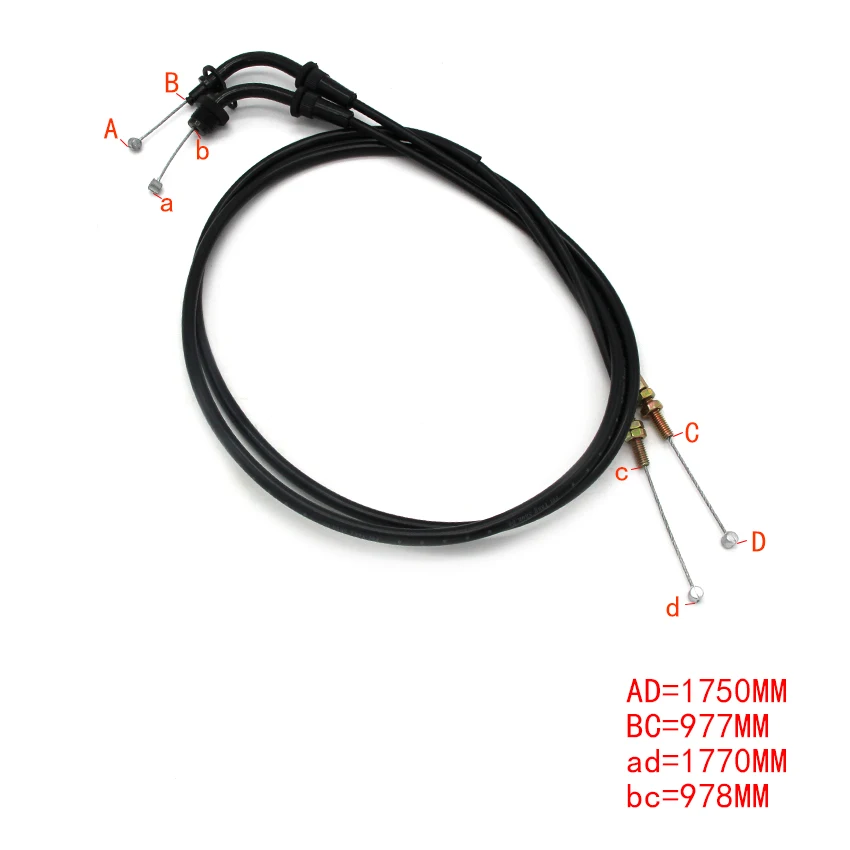 

Motorcycle Push&Pull Throttle Cable Line Wires Scooter Acceleration For Suzuki GSX 400 X (GK79A) Impulse OEM:58300-23E10 Parts