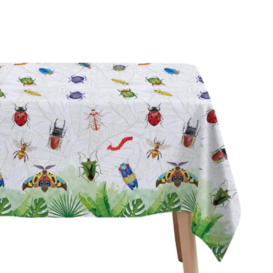 Nappe de fête d'anniversaire jetable, décorations, fournitures de fête, couverture de Table, printemps et été, thème d'insecte naturel, anniversaire