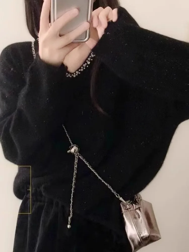 Ele Long Sve الماس جزءا لا يتجزأ من تريكو المرأة الحلو لطيف تنوعا Sli العلوي الكورية Sle تخفيف Faion