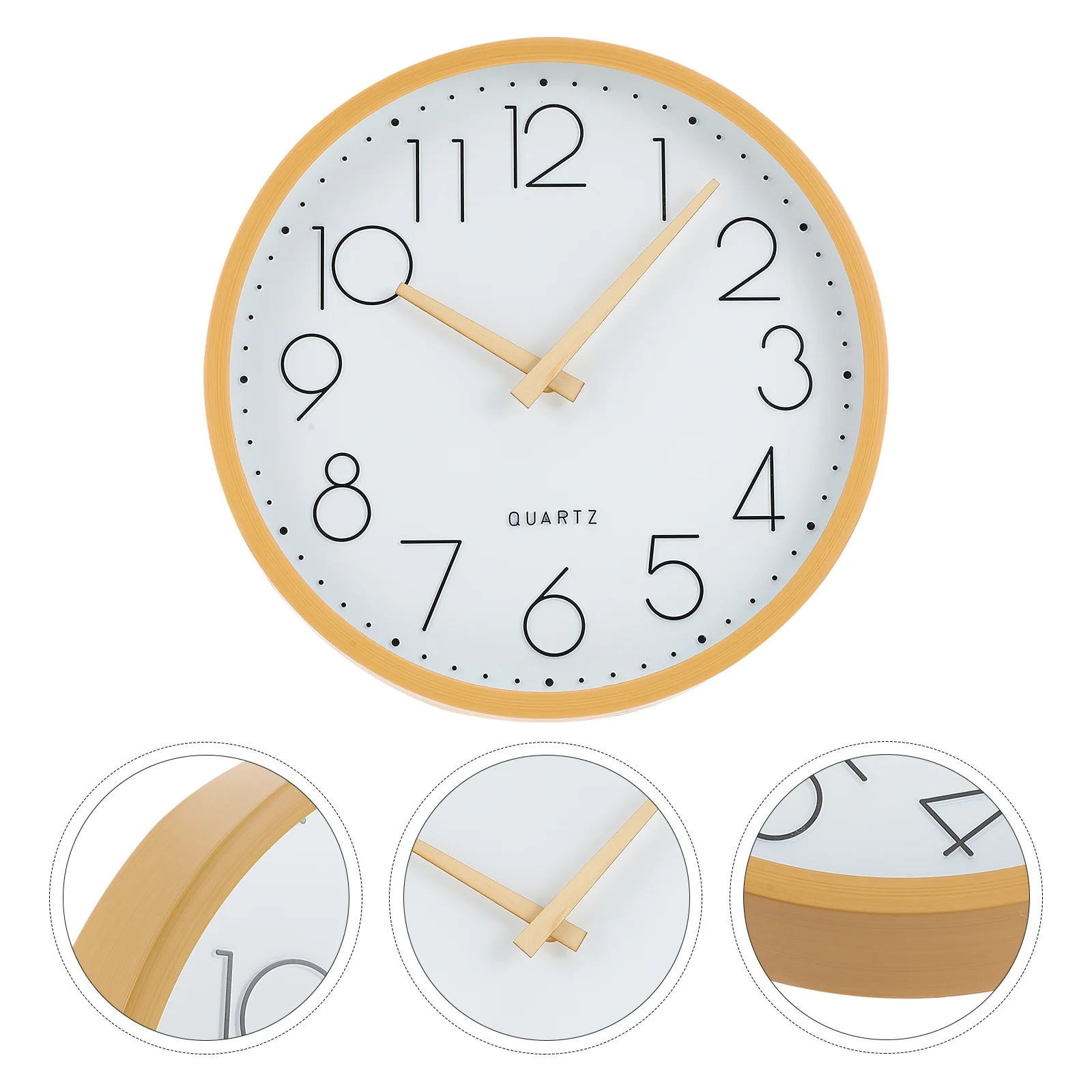 

1Pcs Silent Decorative Wall Clock Wooden Hanging Home Clock Living Room Adornment Housewarming Gift Wooden Wall Pendant