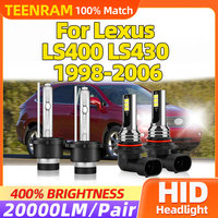 20000LM HID Xenon Headlight Bulb 12V 35W Car Headlamp 6000K White For Lexus LS400 LS430 1998-2000 2001 2002 2003 2004 2005 2006