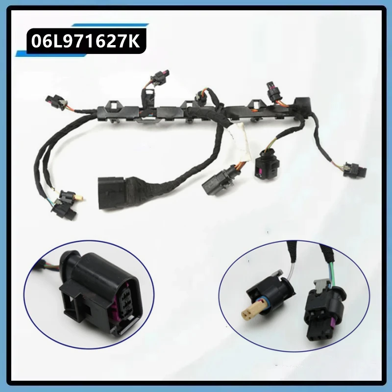 New Fuel Injector Wiring Harness For VW Golf Jetta Passat Tiguan A4 A5 A8 Q3 TT Skoda Octavia Seat-A61E 06L971627K