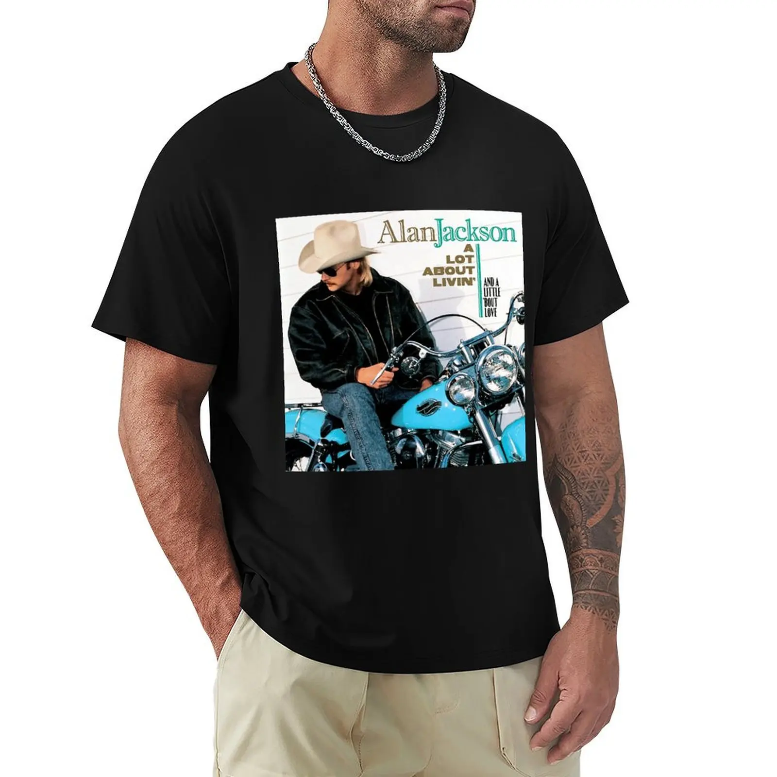 

Alan Jackson A lot about livin and a little bout love T-Shirt summer shirt boys animal print mens graphic t-shirts pack