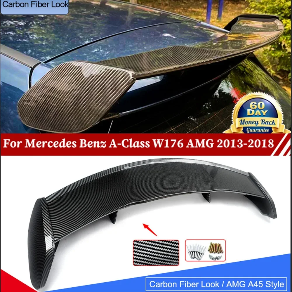 Roof Rear Spoiler Wing GT for Mercedes W176 Benz A Class A180 A200 A220 A250 A260 AMG A45 Hatchback 2013-2022 Body Kit