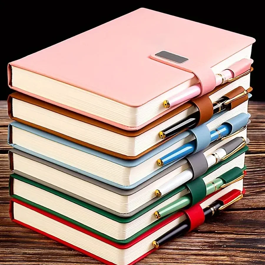 vintage-a5-leather-notebook-with-leather-notebook-cover-personalized-soft-cover-and-bookmark-perfect-for-business-meeting