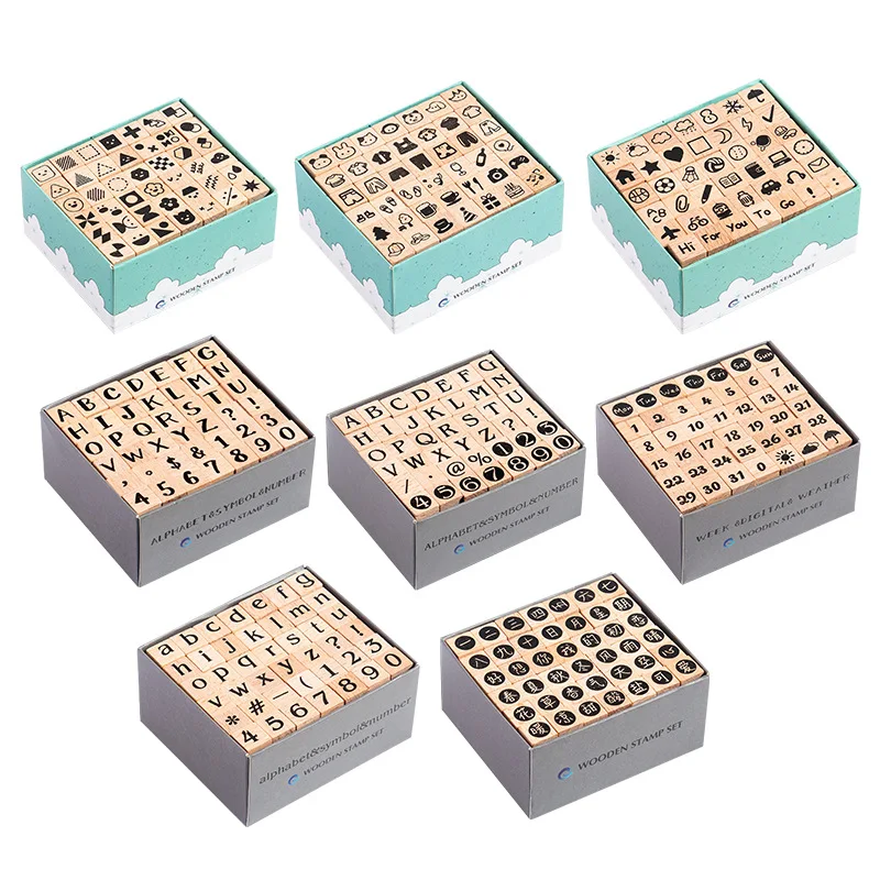 42 قطعة خشبية المطاط الأبجدية رقم الحروف Stamps خشبية المطاط عدد إلكتروني الختام ختم مجموعة DIY بها بنفسك بطاقة الحرفية صنع ﻿
