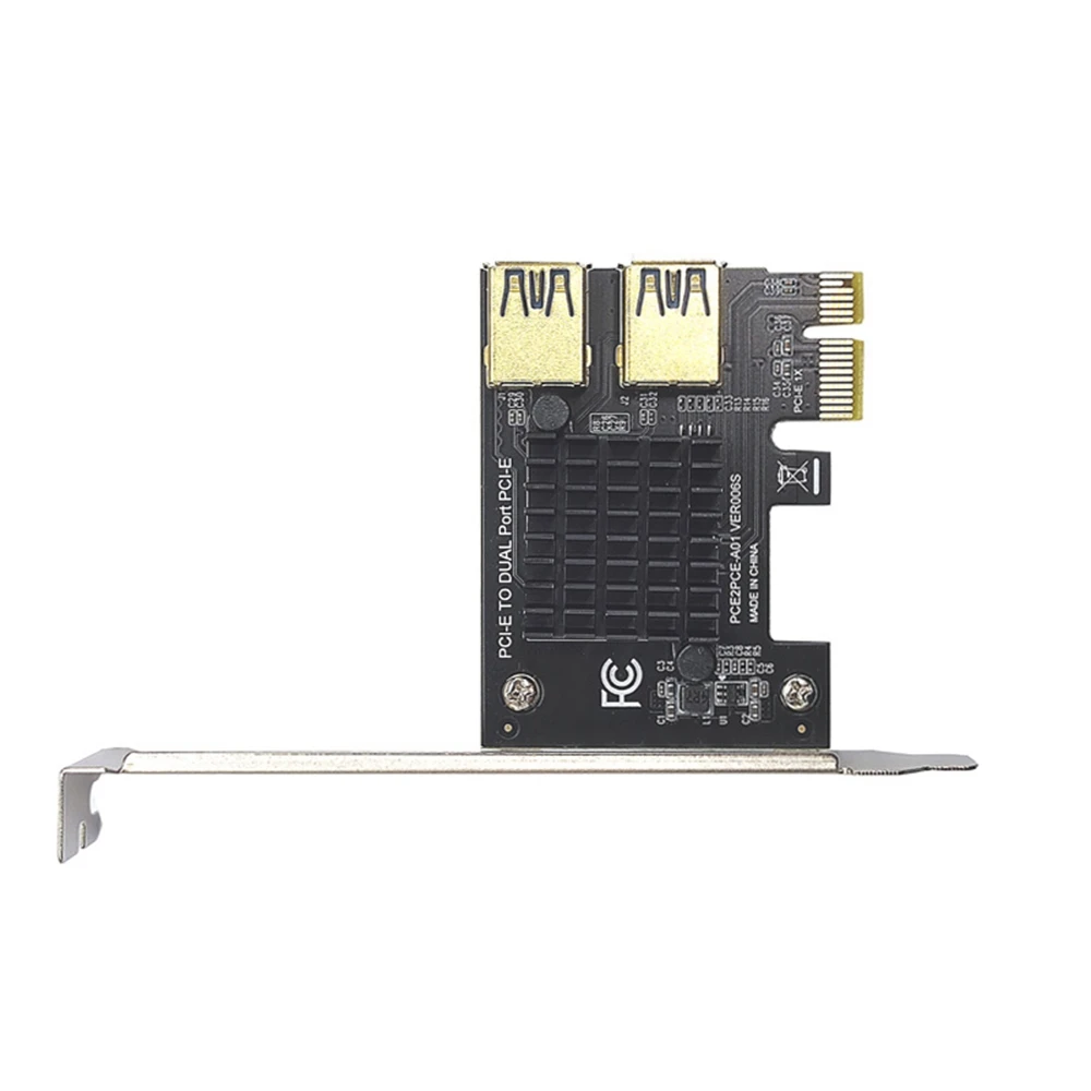Scheda riser PCI-E PCIE da 1 a 2 USB 3.0 moltiplicatore Hub Riser per scheda video Riser PCI Express X1 per Bitcoin Miner Mining