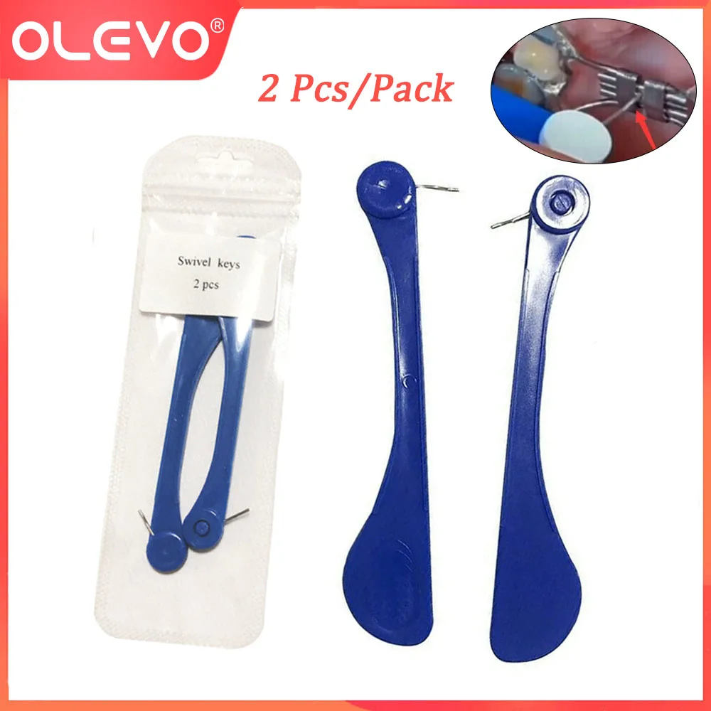 

OLEVO 2 Pcs Dental Orthodontic Expander Swivel Keys Dentistry Expansion Screw Rapid Palatal Tools Odontologia Instruments