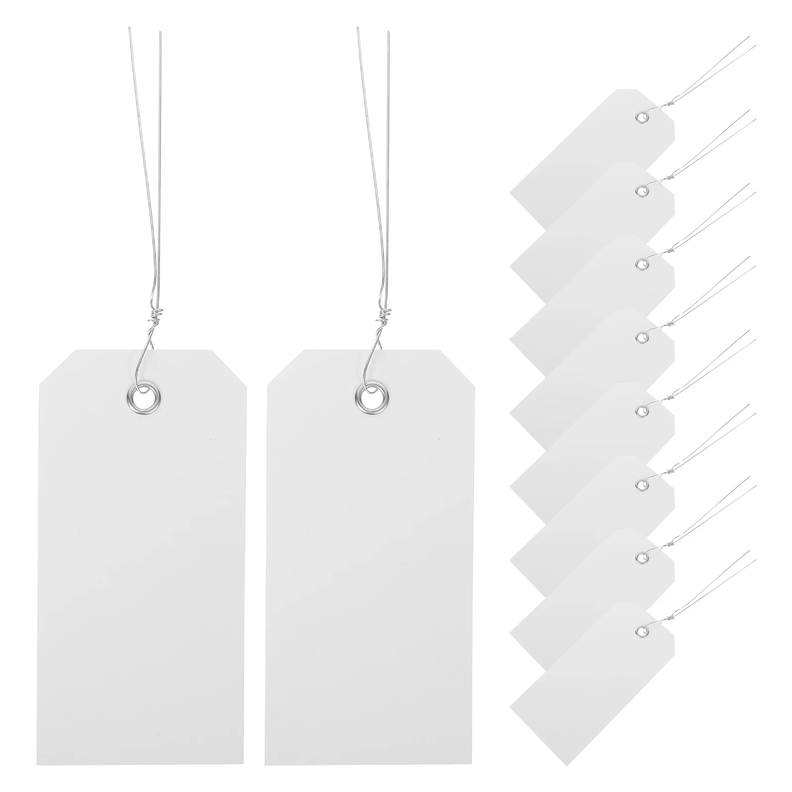100pcs Blank Shipping Tags Pvc Luggage Tags Travel Suitcase Backpack Identification Wire Writable Reusable Sturdy
