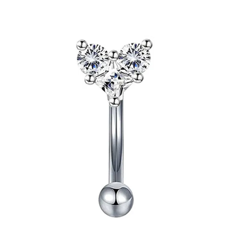 Curved Barbell Eyebrow Piercing Earring, Tragus Stud
