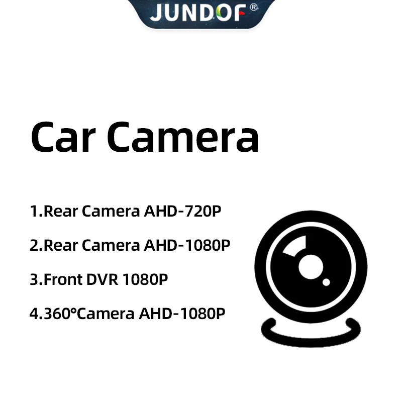 JUNDOF 1080P 720P AHD Dash Cam, 360° Rear View Backup Camera, Wide Angle Car Multimedia Camera, DVR Driving Recorder with ADAS