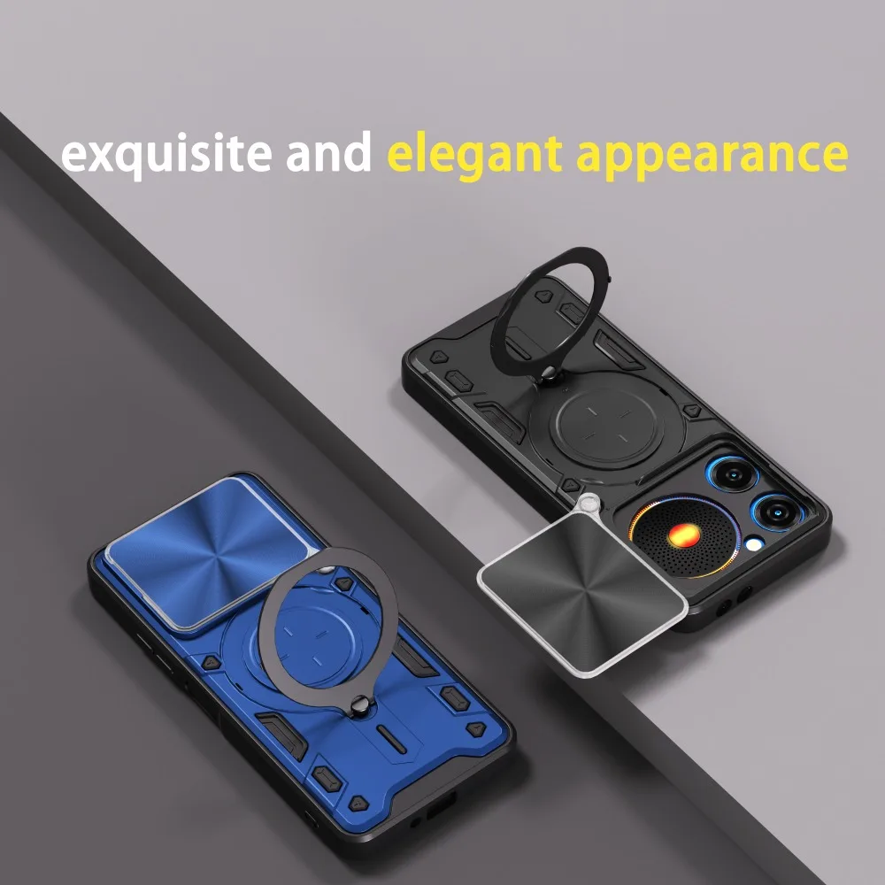 ل ZTE Nubia Music 4G حافظة درع الشريحة كاميرا حلقة حامل حماية غطاء الهاتف كابا ل Nubia Music 4G Funda #2