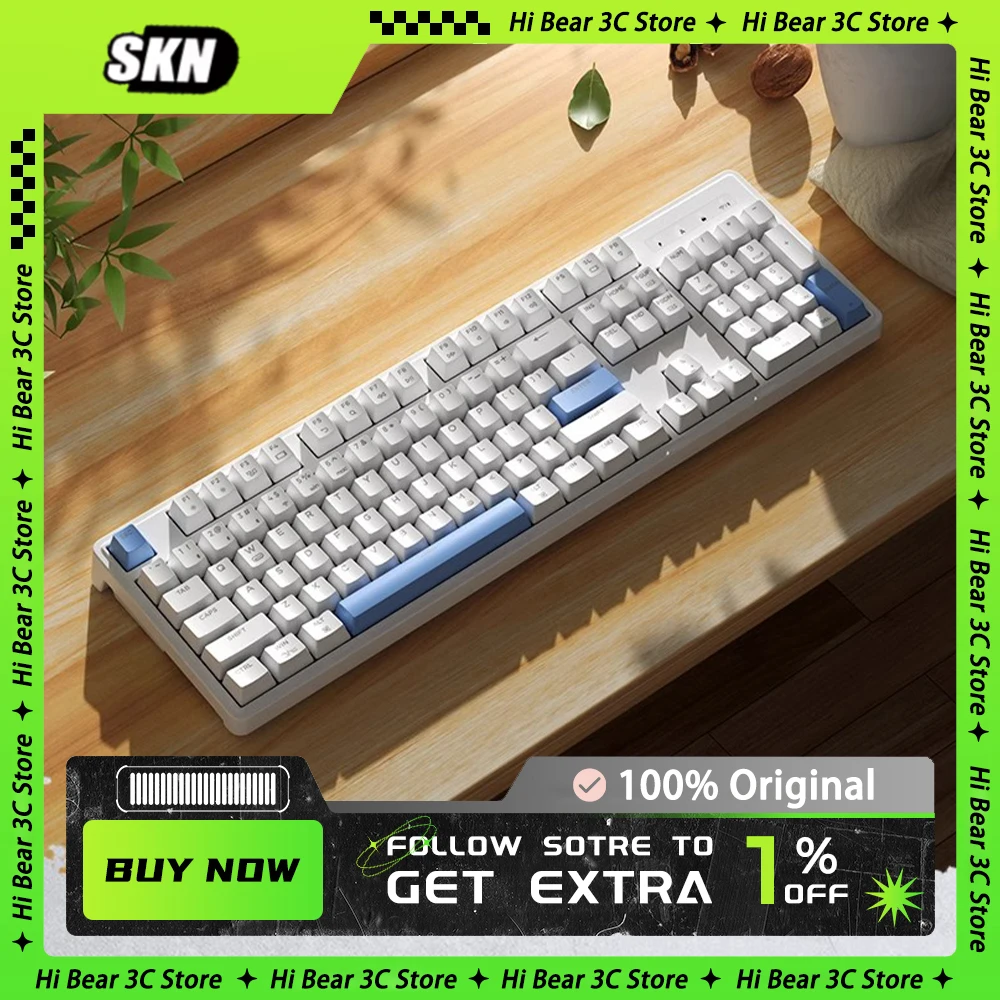 

SKN Head Bird Bluetooth Wireless Mechanical Keyboard Hot Swap Gasket RGB Keyboard Customize for Office Pc Gamer Accessories Gift