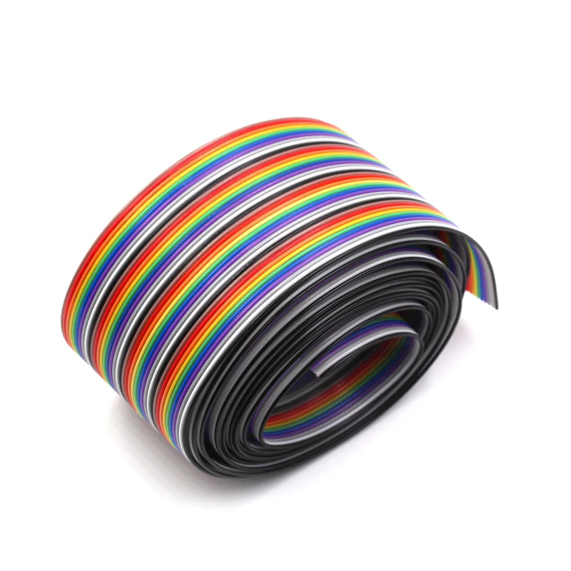 1meter 40P Color Flat Ribbon Cable Rainbow DuPont Wire for FC Dupont Connector