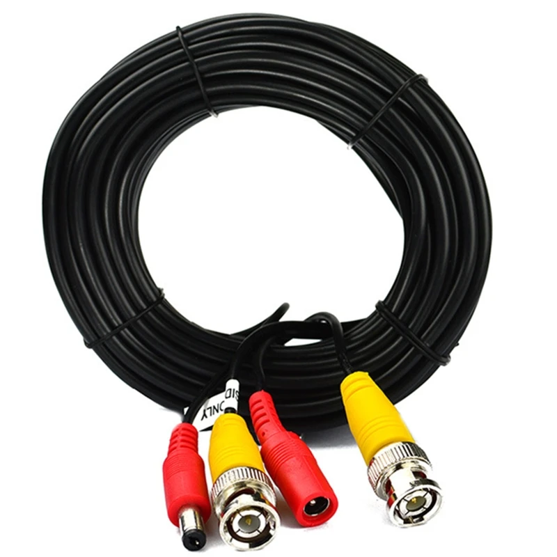 Cables de cámara AHD de 5M/10M/15M/20M/30M, Cable BNC de salida para Cable de enchufe de CC para sistema de vigilancia analógica CCTV DVR