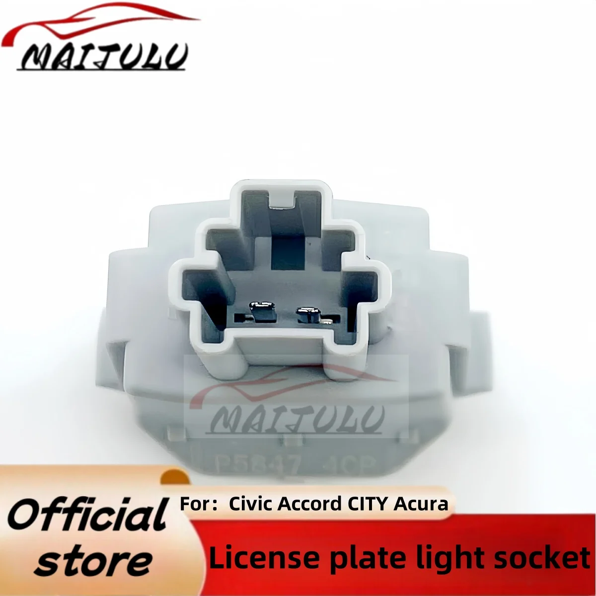 Car License Plate Light Socket 34105-SNB-003 for Honda 8.9th Generation 2008-2018, Accord 9th Generation Civic 2013-2015, Acura