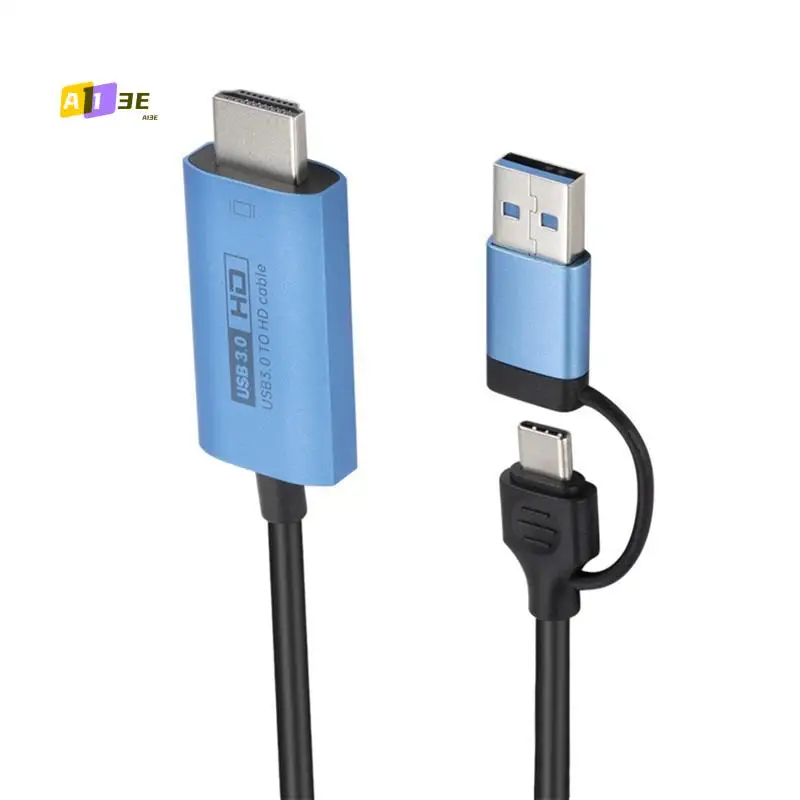 

A13E-1 PCS Adapter Cable For Phone To TV, Type C/Micro-USB To -Compatible Adapter USB To Conversion Cable Plastic