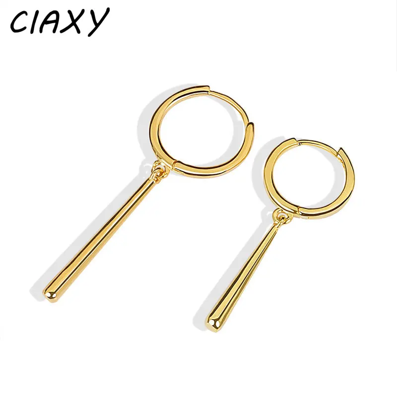 CIAXY Geometric Ear Stick Earrings for Women Water Drop Ear Buckle Earring 14K Gold Plated Luxury Jewelry Gift