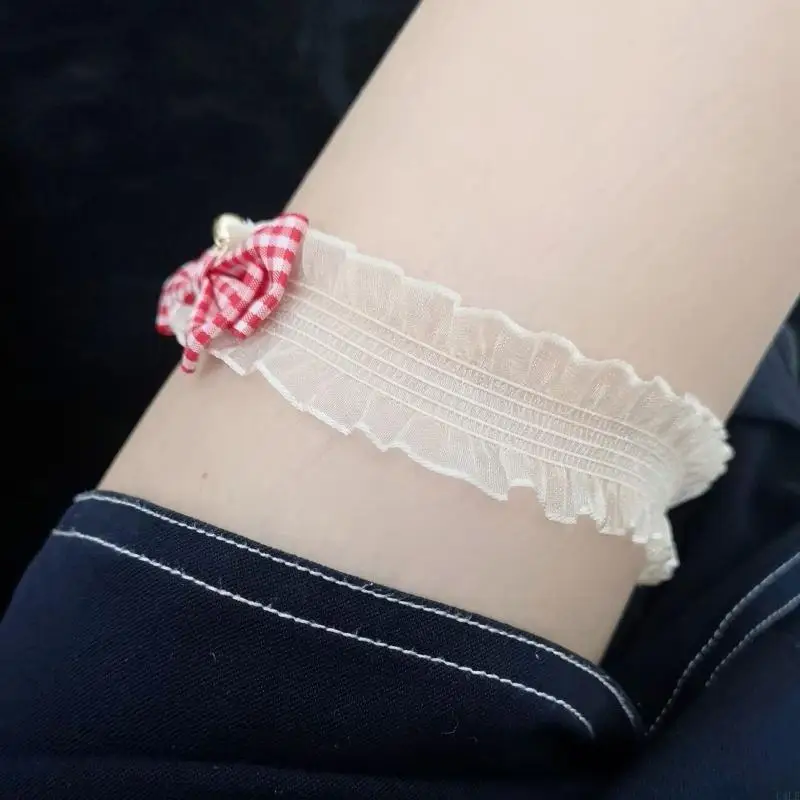 

U4LE Elegant Lace Bowknot Thigh Chain Summer Beach Party Leg Chain for Women