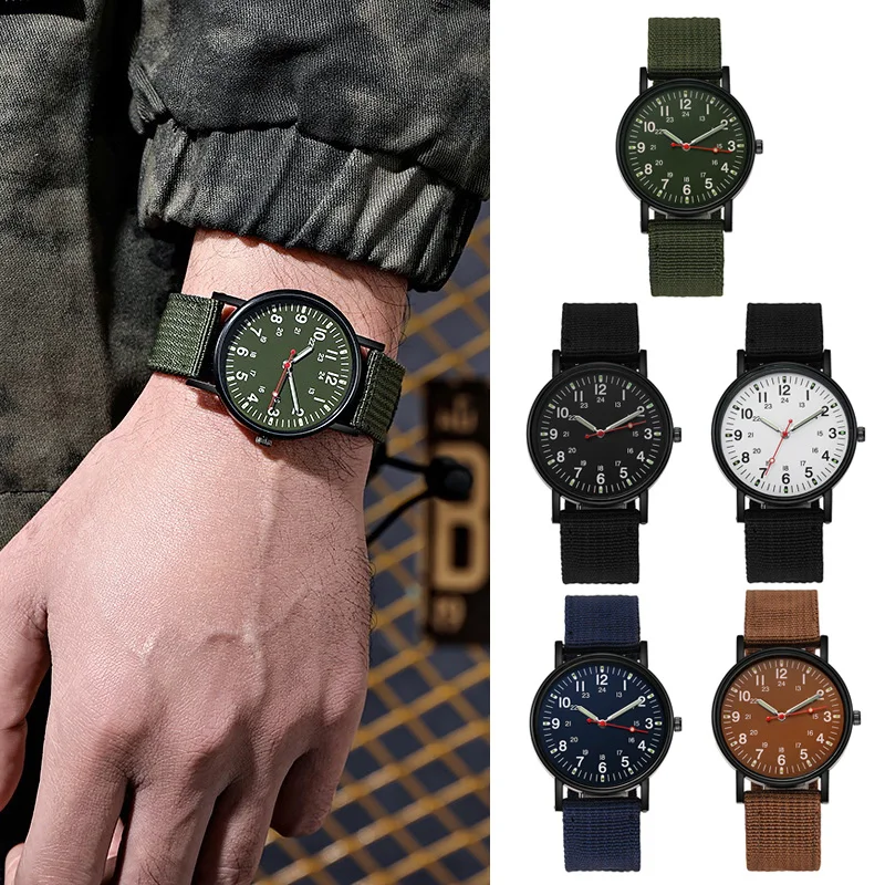 Casual Nylon Band Men Sports Watches Anlog Quartz Military Wristwatches Relogio Masculino Reloj Hombre