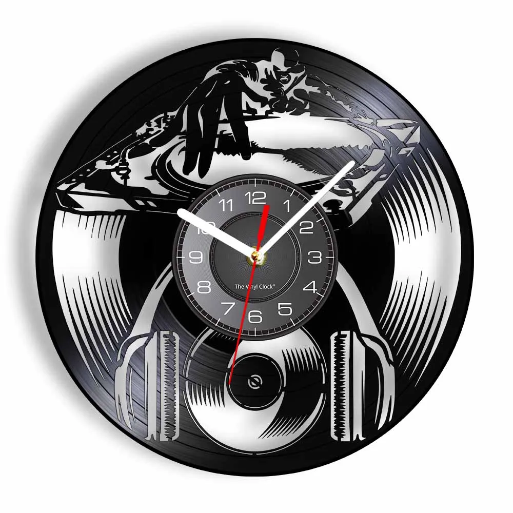 

Disc Jockey Mix DJ Vinyl Record Wall Clock For Bar Pub Music Club Retro Music Album Vinyl Disk Crafts Clock Rock & Roll Gift