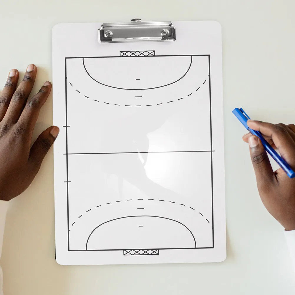2Pcs Waterproof Board For Team Training Handball Coaching Double Side PVC Clipboard Drawing Aid Competition