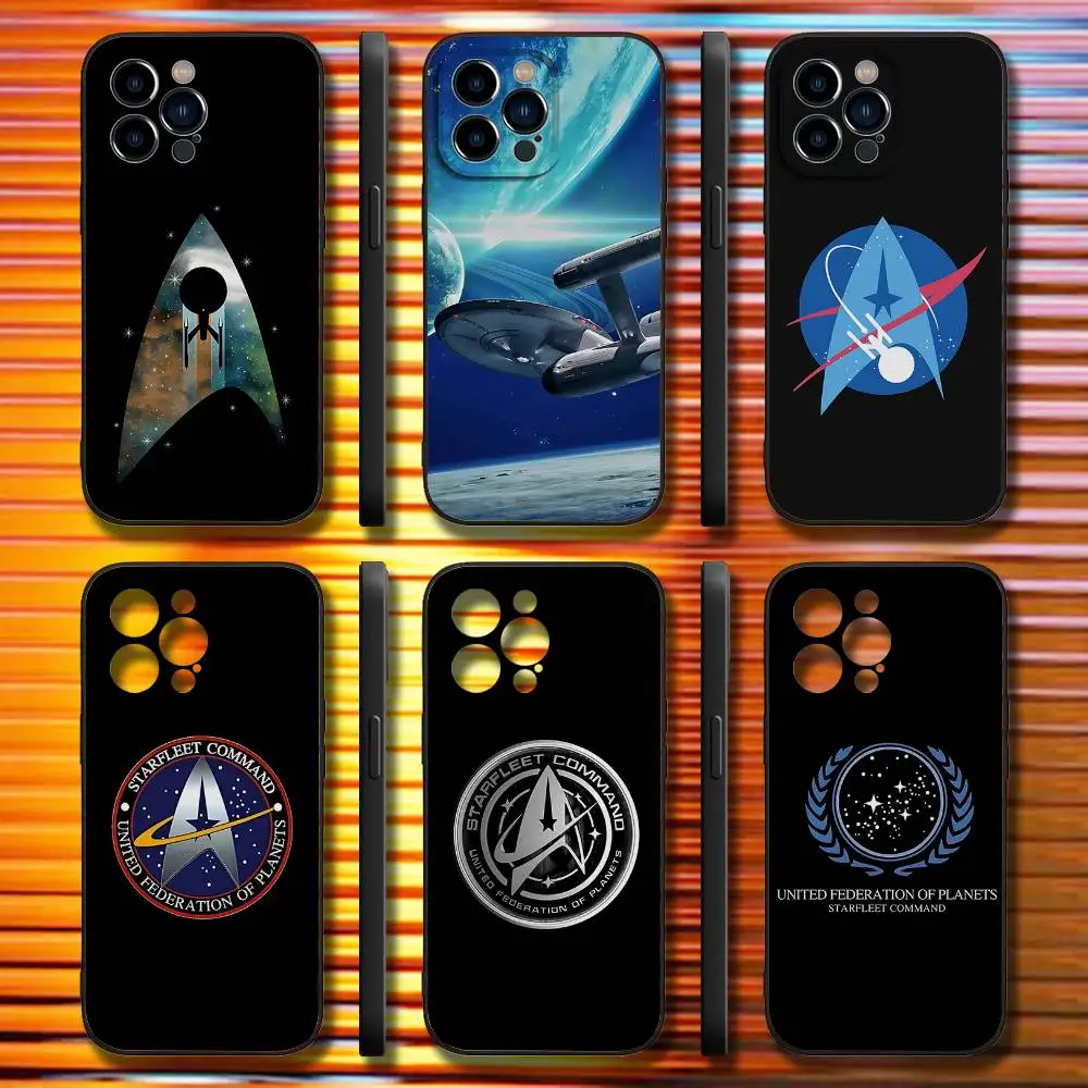 

S-Star T-Trek Ship Phone Case For iPhone 16,15,14,13,12,11,Pro,Max,Plus,X,XS,SE4,E,Mini,Soft Black Case
