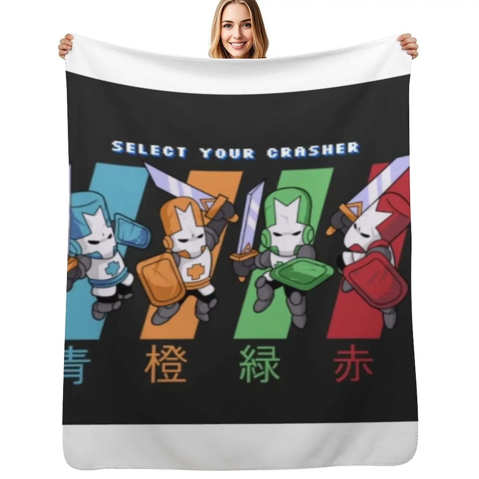 

Castle Crashers in Time Throw Blanket Soft Home Decor Blanket for Couch Bedroom