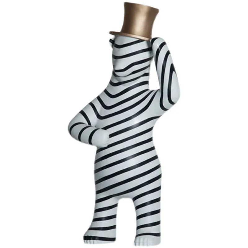 Creative Resin Stripe Shopping Mall Hotel Sales Department Art Deco Ornament Outdoor Landscape Cartoon
