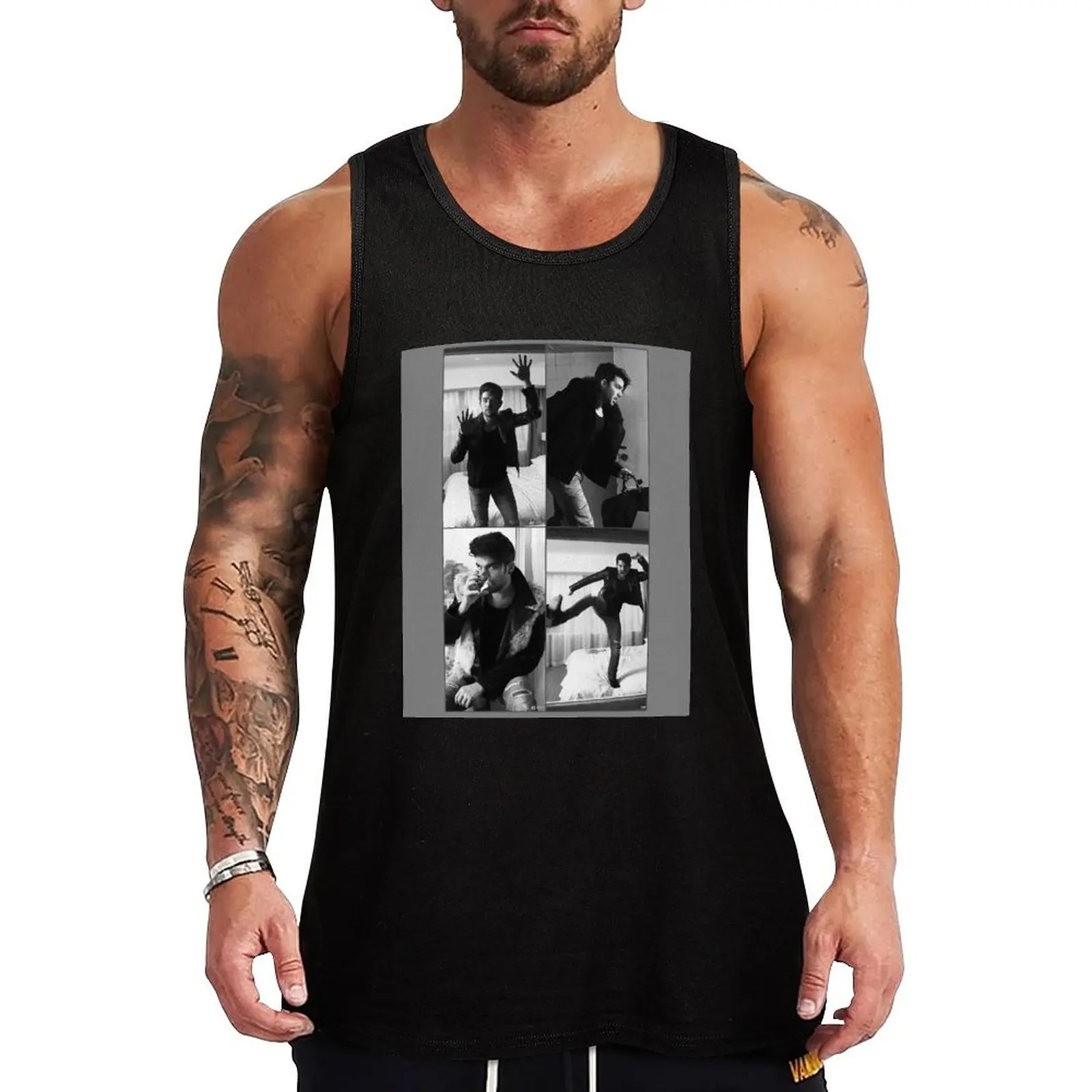 

Adam Lambert Tank Top Men's vest gym t shirt men Men's t-shirt Japanese t-shirt