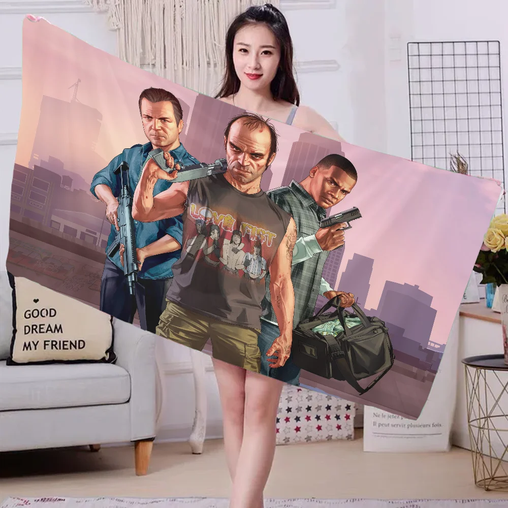 GTA Rockstar Games Towel Thickened Absorbent Bath Towel Soft Face Towel for Home