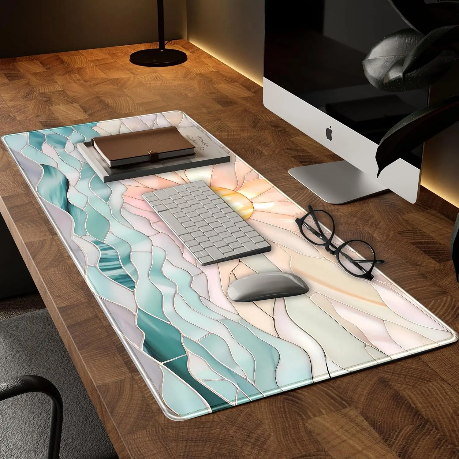 Mouse Pads Large Mouse Pads 900x400 Desk Mat Gaming Pad Abstract Serene Ocean Sunrise Pastel Protector XXL